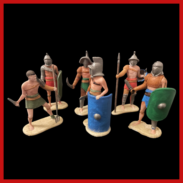 figurines de gladiateurs à peindre